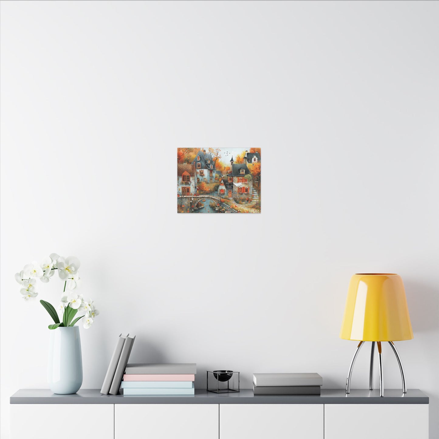 Charming Fall Village Canvas Collection #7