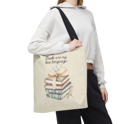 Books Are My Love Language Tote Bag