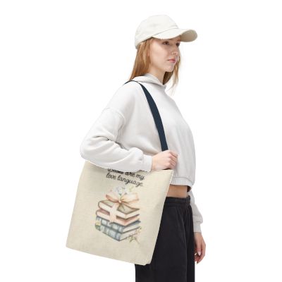 Books Are My Love Language Tote Bag