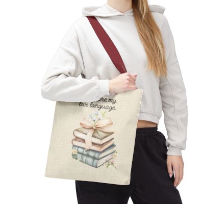 Books Are My Love Language Tote Bag