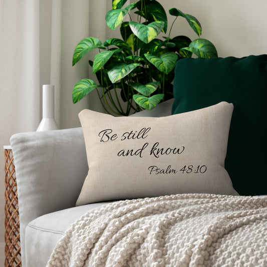 Be Still and Know 20"x14" Lumbar Pillow