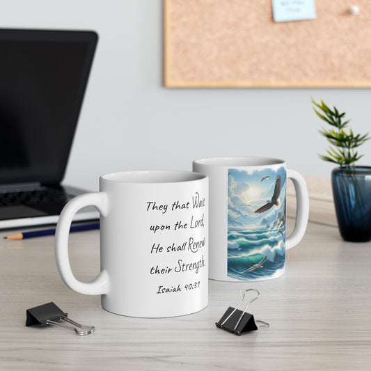 Isaiah 40:31 2 sided 11oz Mug