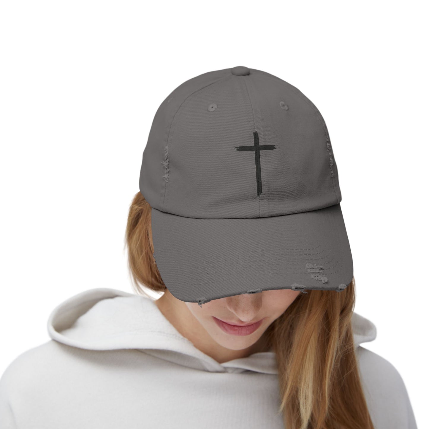 Brush Mark Cross Distressed Cap-Unisex