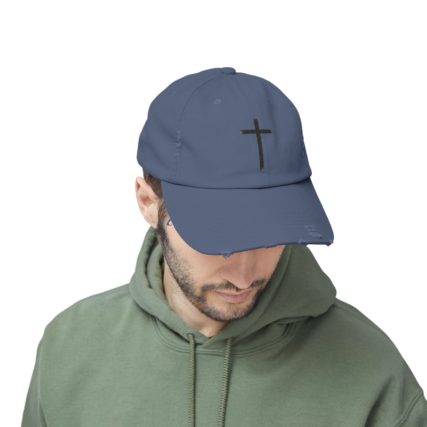 Brush Mark Cross Distressed Cap-Unisex