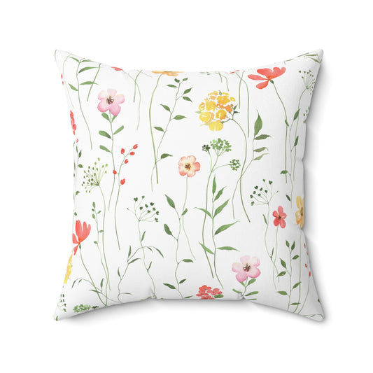 Floral Print Sampler Throw Pillow