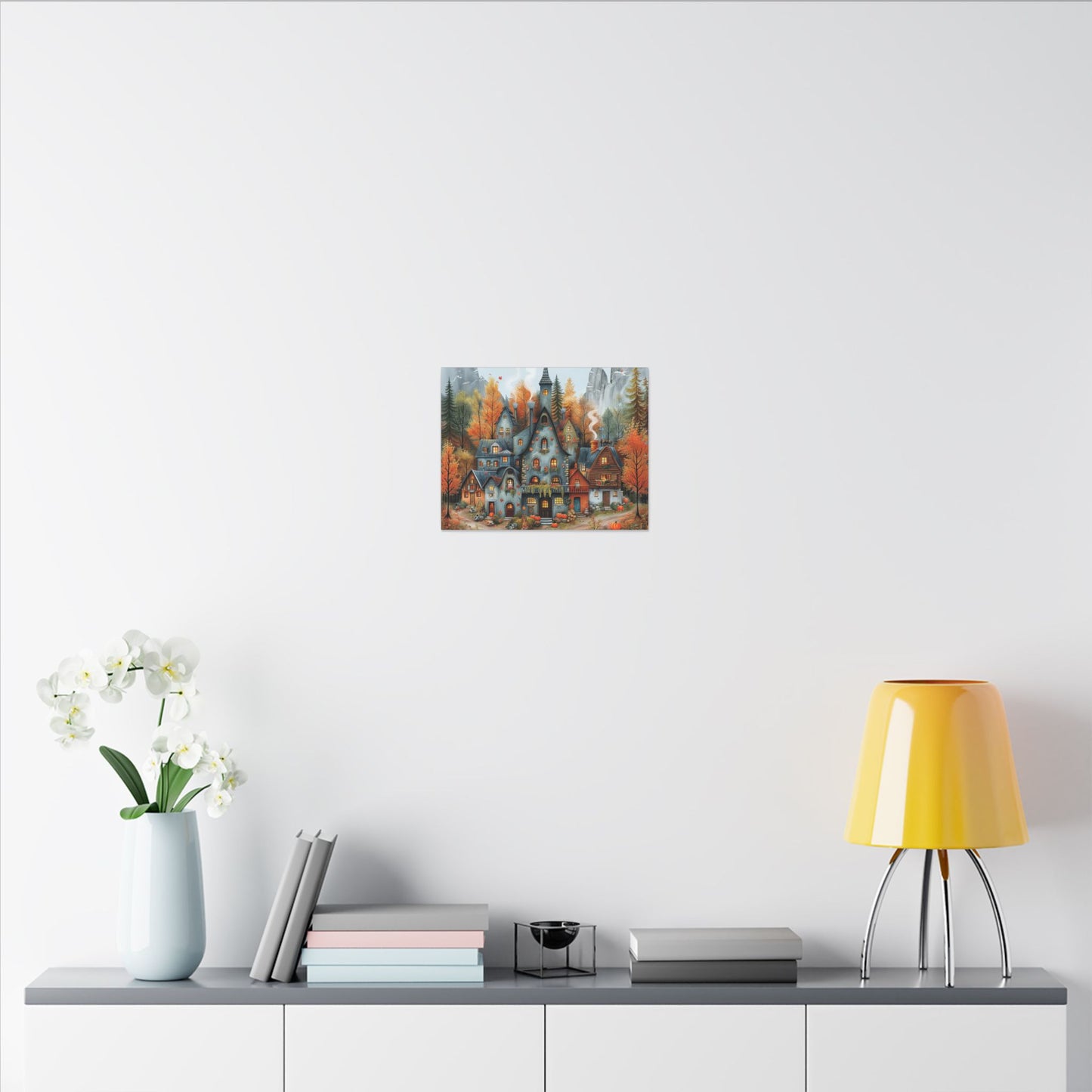 Charming Fall Village Canvas Collection #1