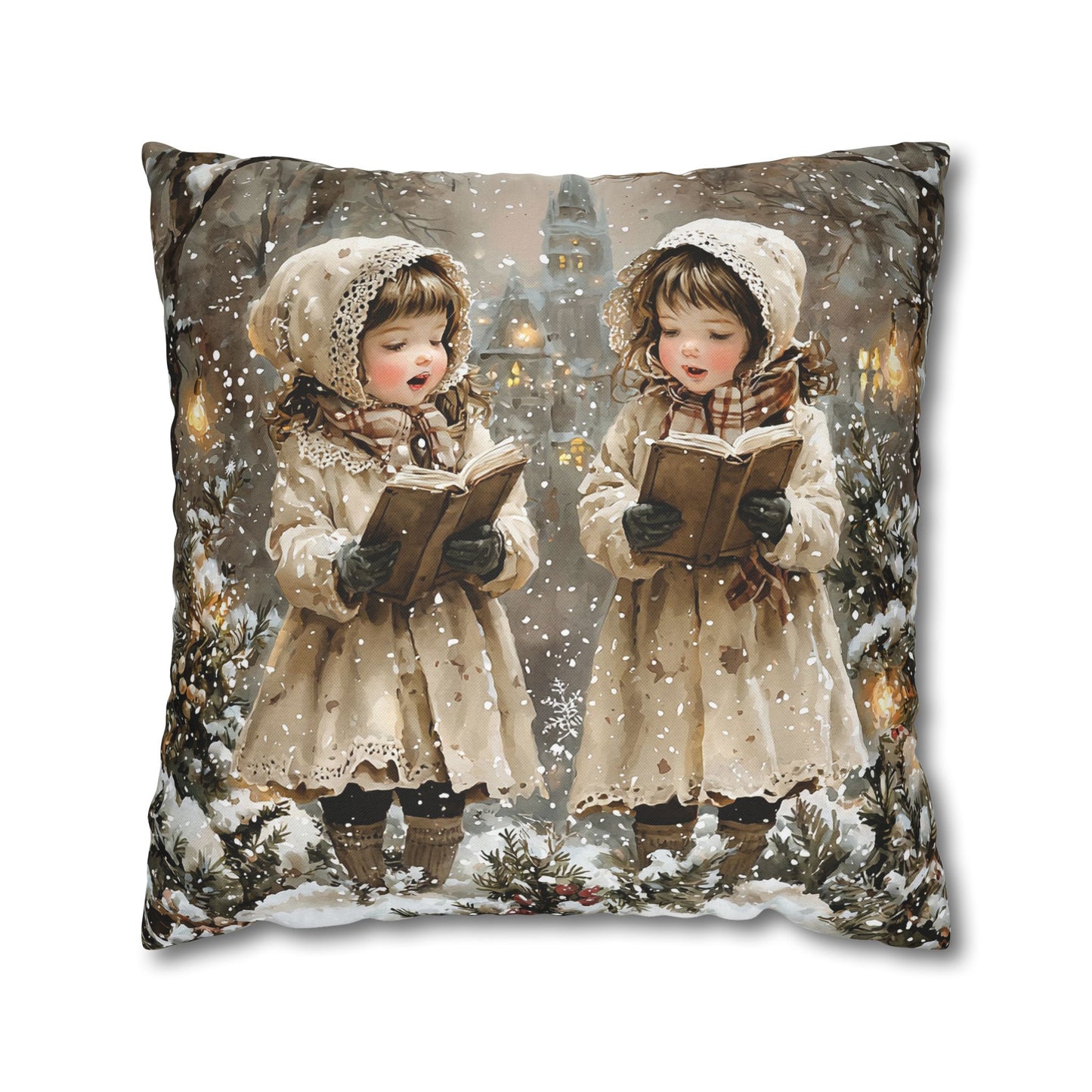 Angelic Carolers Series Pillow Cover #3