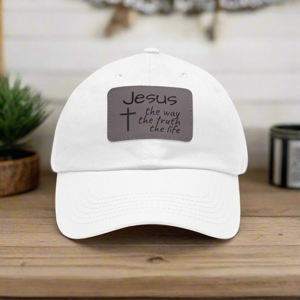 Jesus Is The Way- Cap with Leather Patch