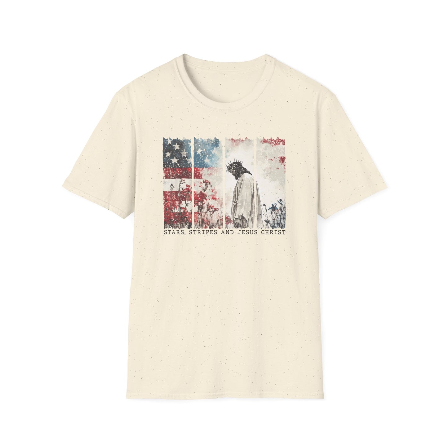 Jesus, Stars & Stripes Softstyle T-shirt