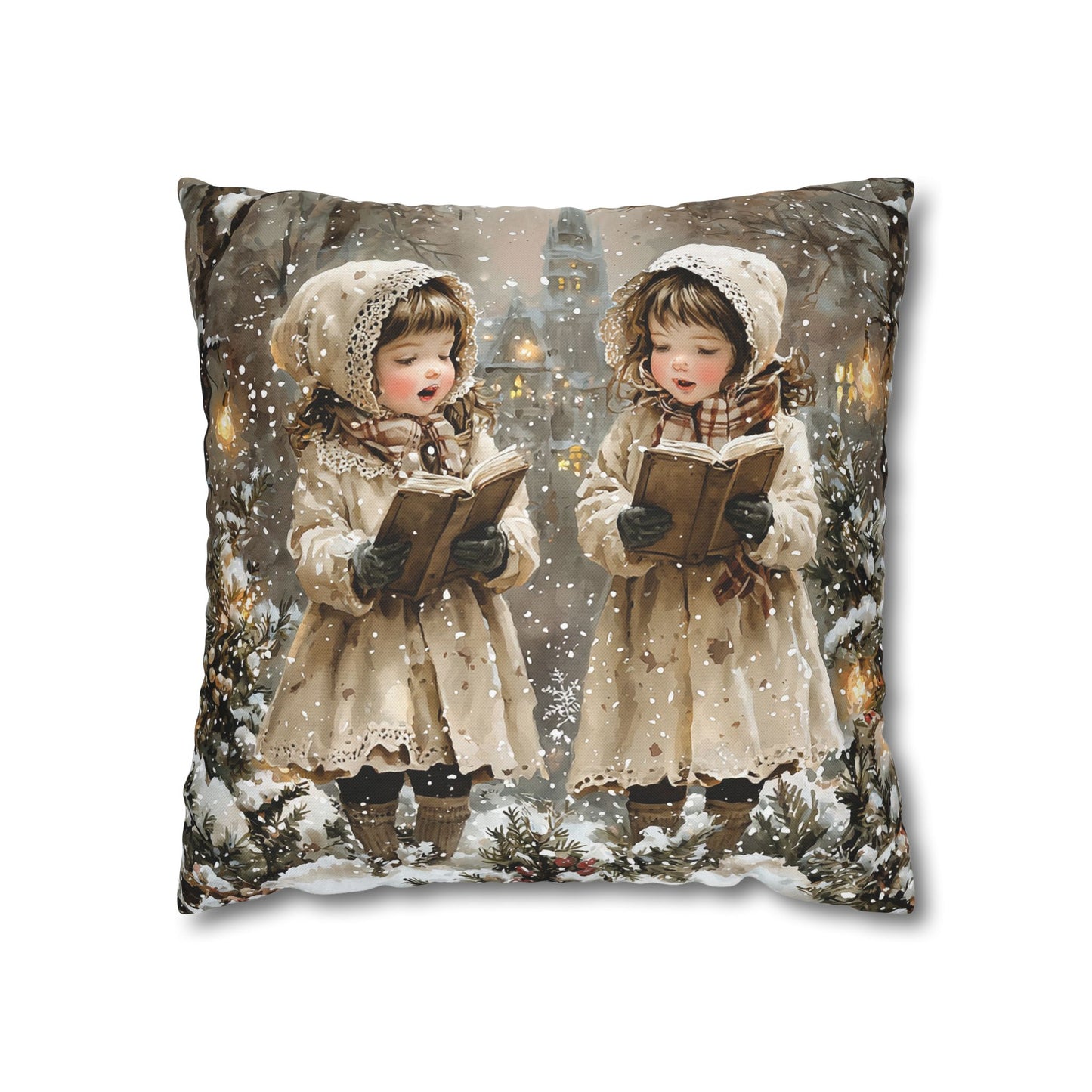 Angelic Carolers Series Pillow Cover #3