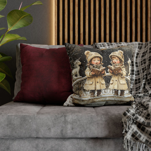 Angelic Carolers Series Square Pillow Cover #1