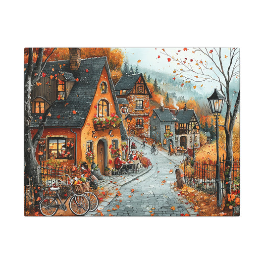 Charming Fall Village Canvas Collection #2