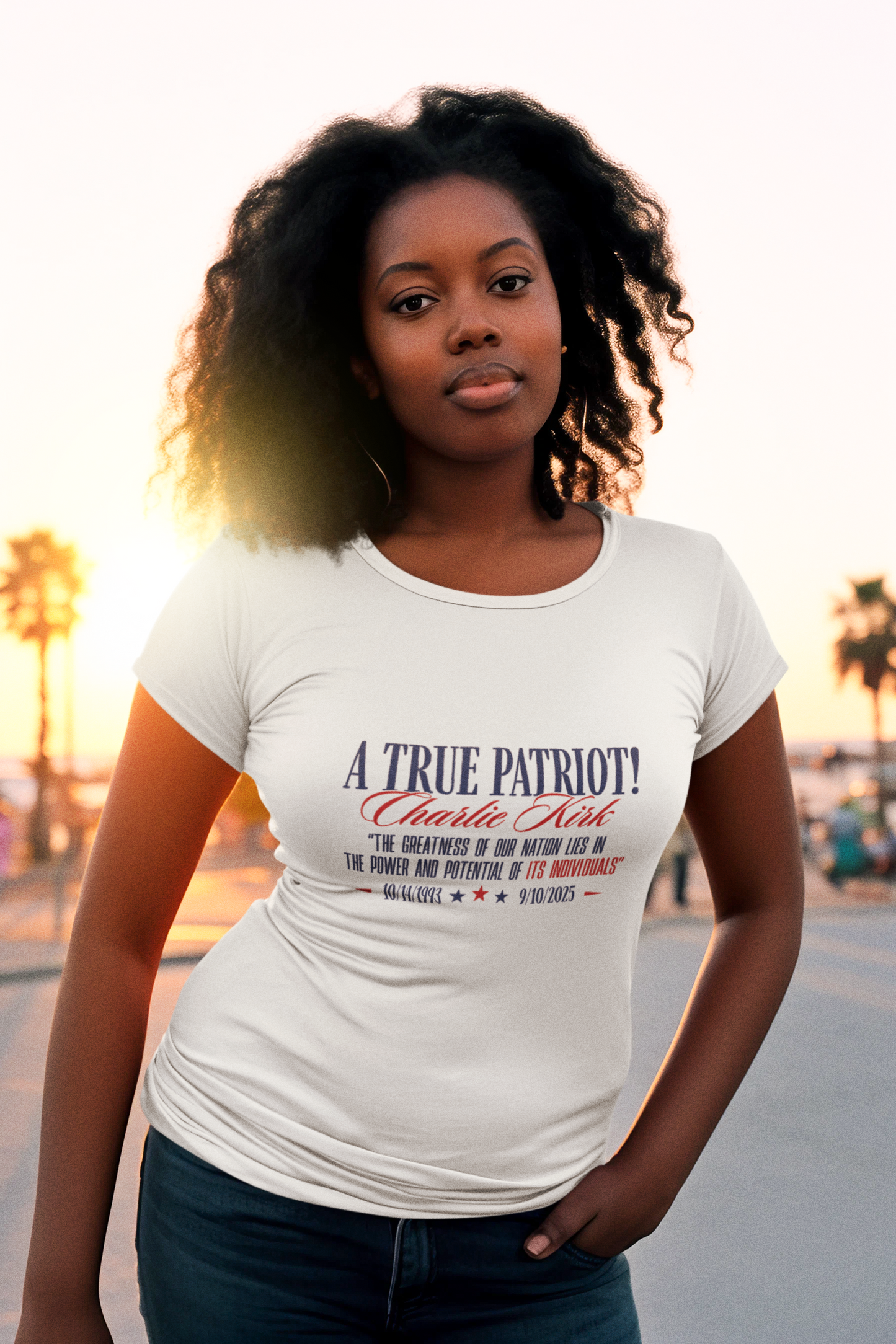 A True Patriot Charlie Kirk Unisex Softstyle T-Shirt