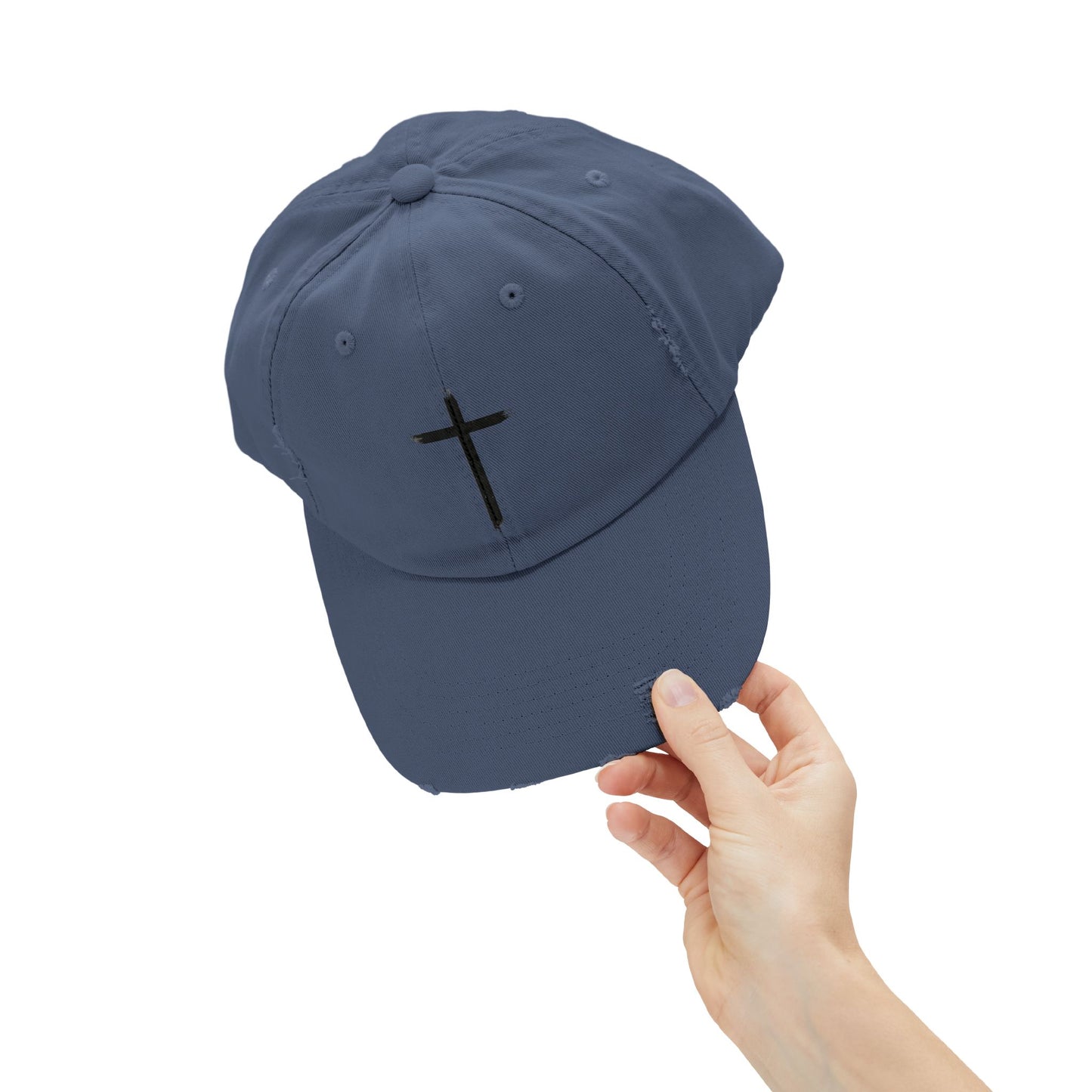 Brush Mark Cross Distressed Cap-Unisex