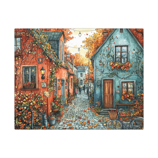 Charming Fall Village Canvas Collection #3