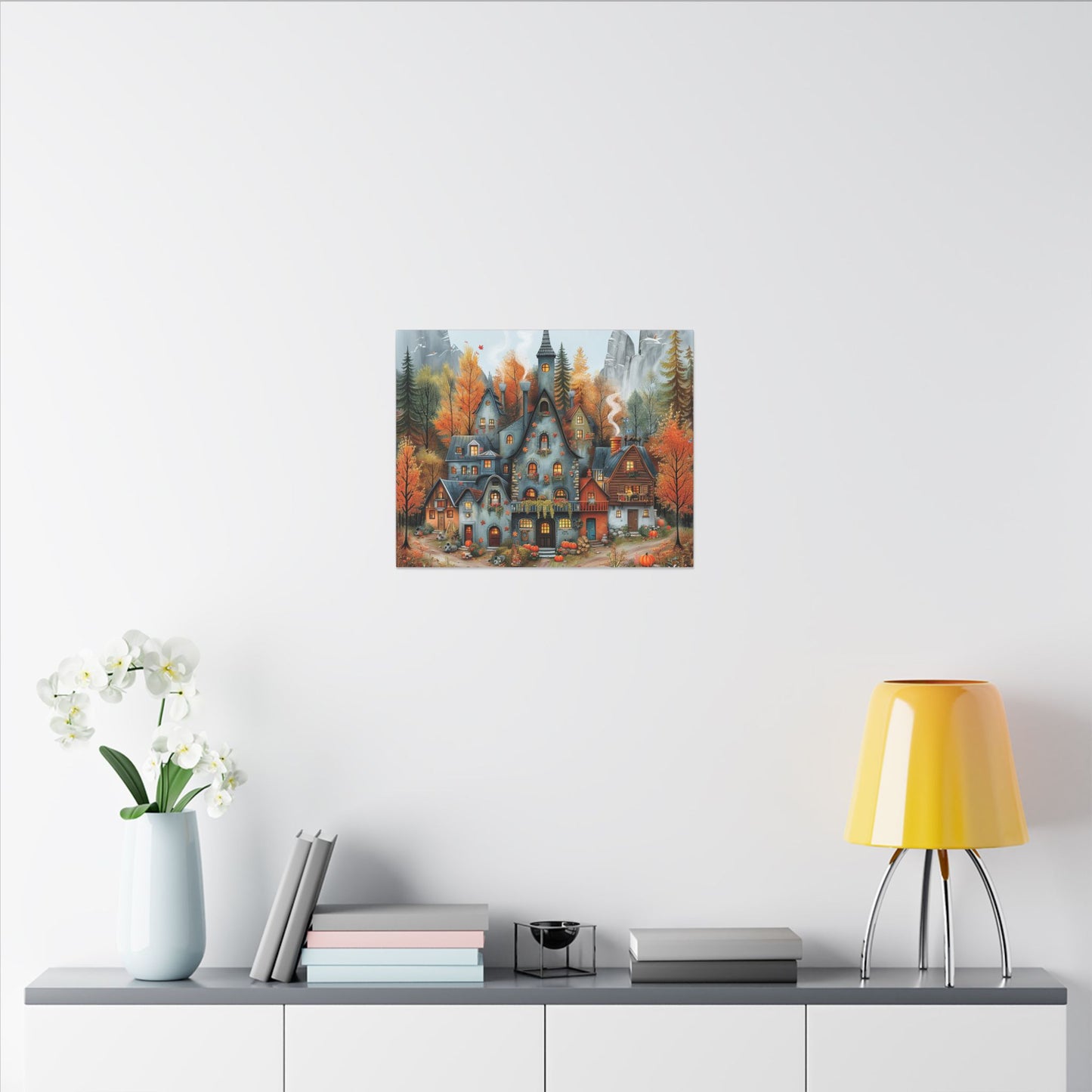 Charming Fall Village Canvas Collection #1