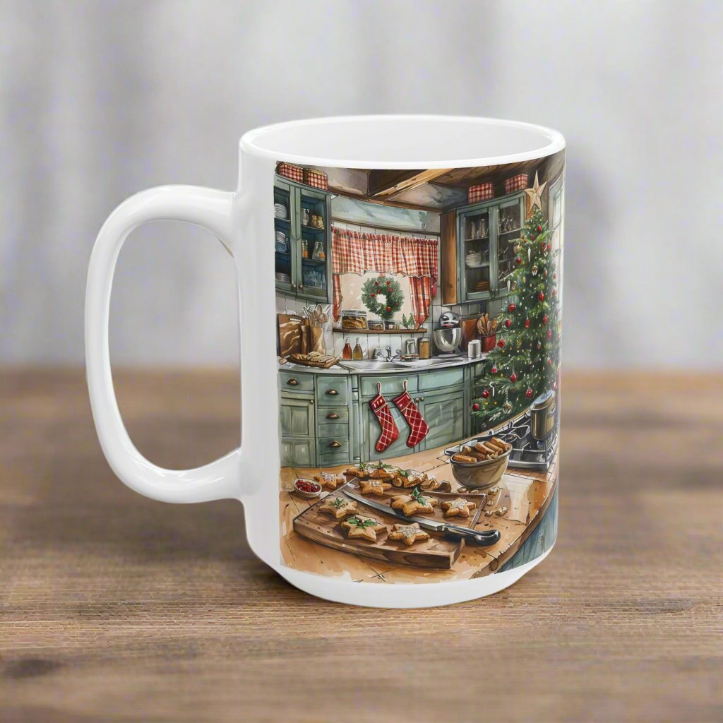 Holiday Baking Series-Mitten 15oz Coffee Mug