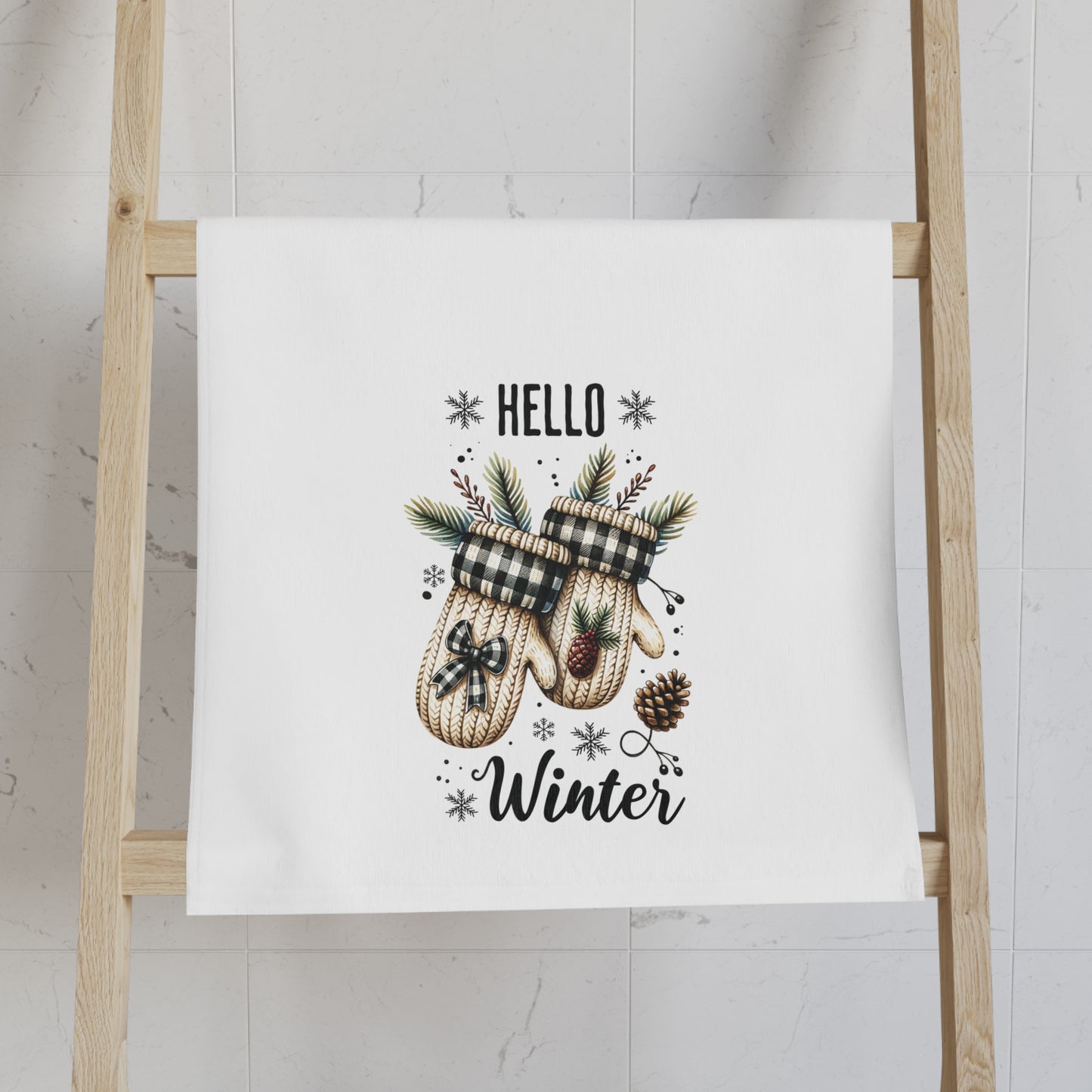 Winter Mittens Hand Towel