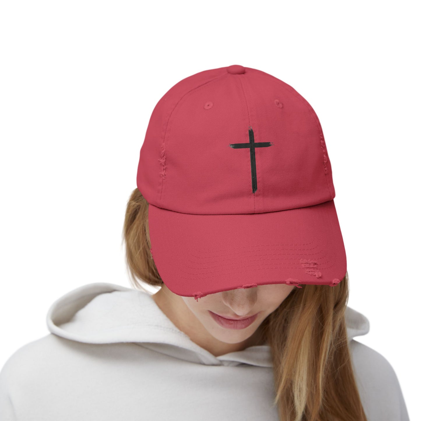 Brush Mark Cross Distressed Cap-Unisex