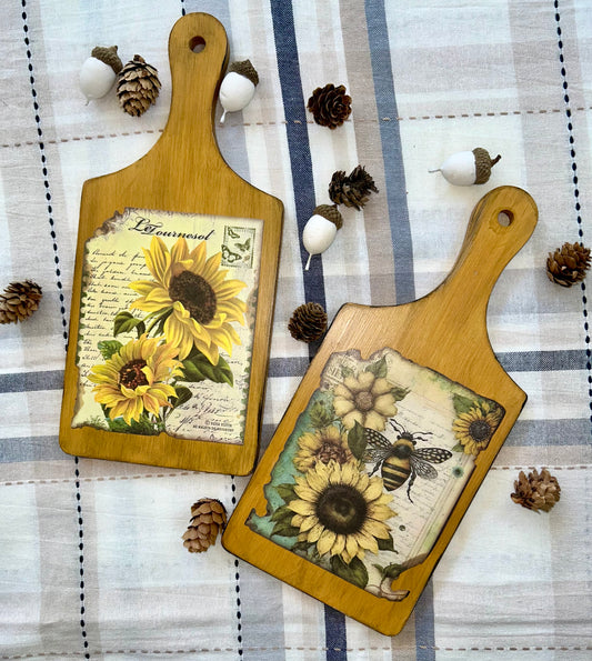 Individual Charcuterie Board (Antique Gold & Sunflower)