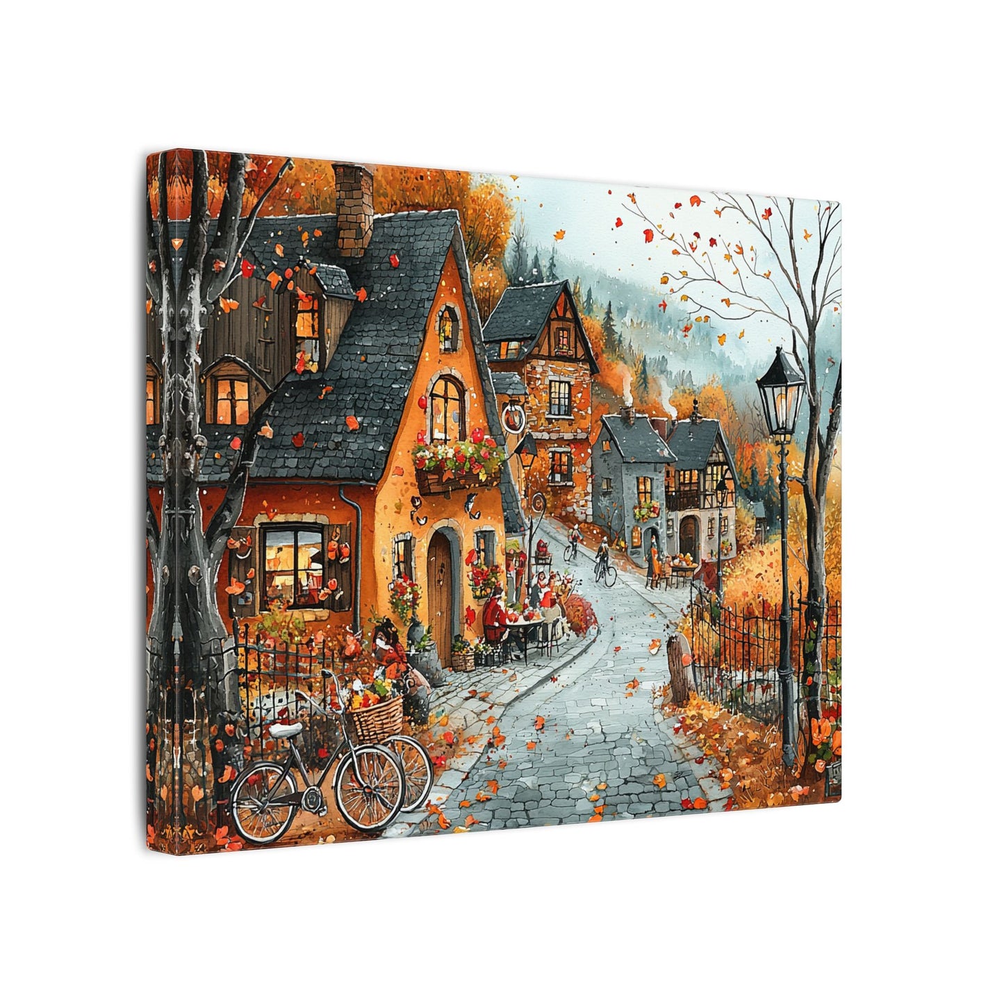 Charming Fall Village Canvas Collection #2