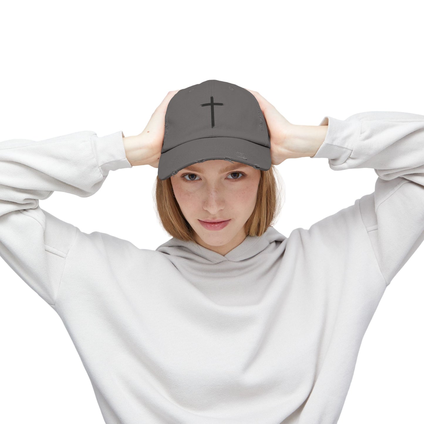 Brush Mark Cross Distressed Cap-Unisex