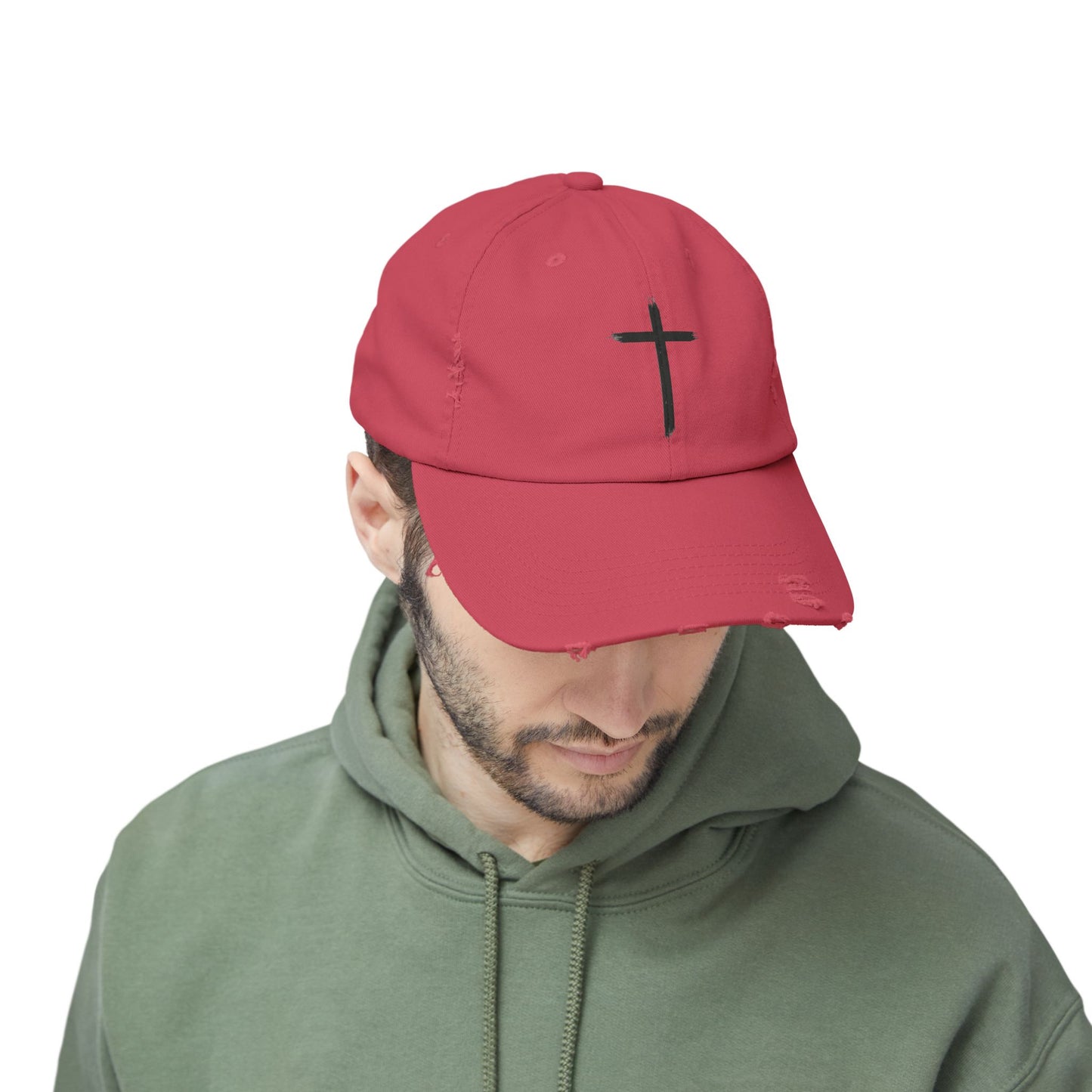 Brush Mark Cross Distressed Cap-Unisex