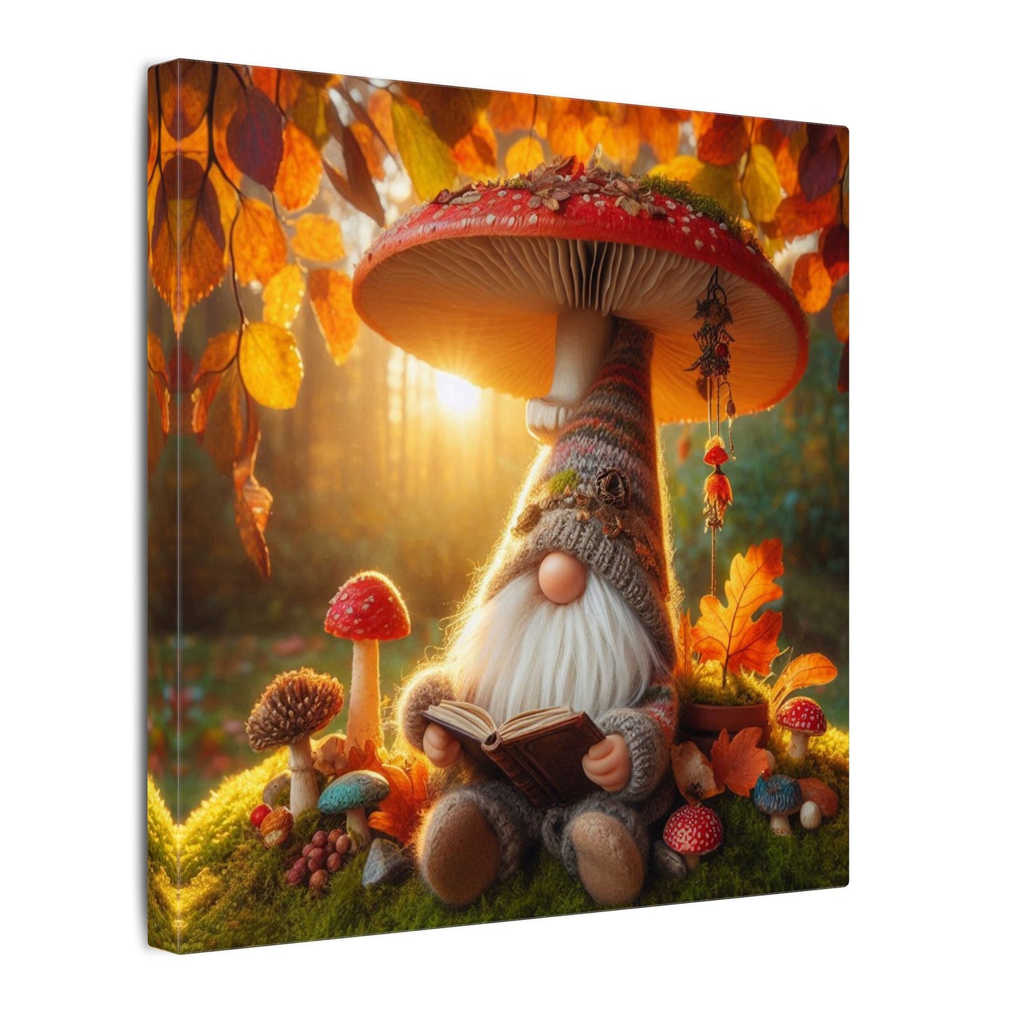 Autumn Gnome Canvas Wall Art