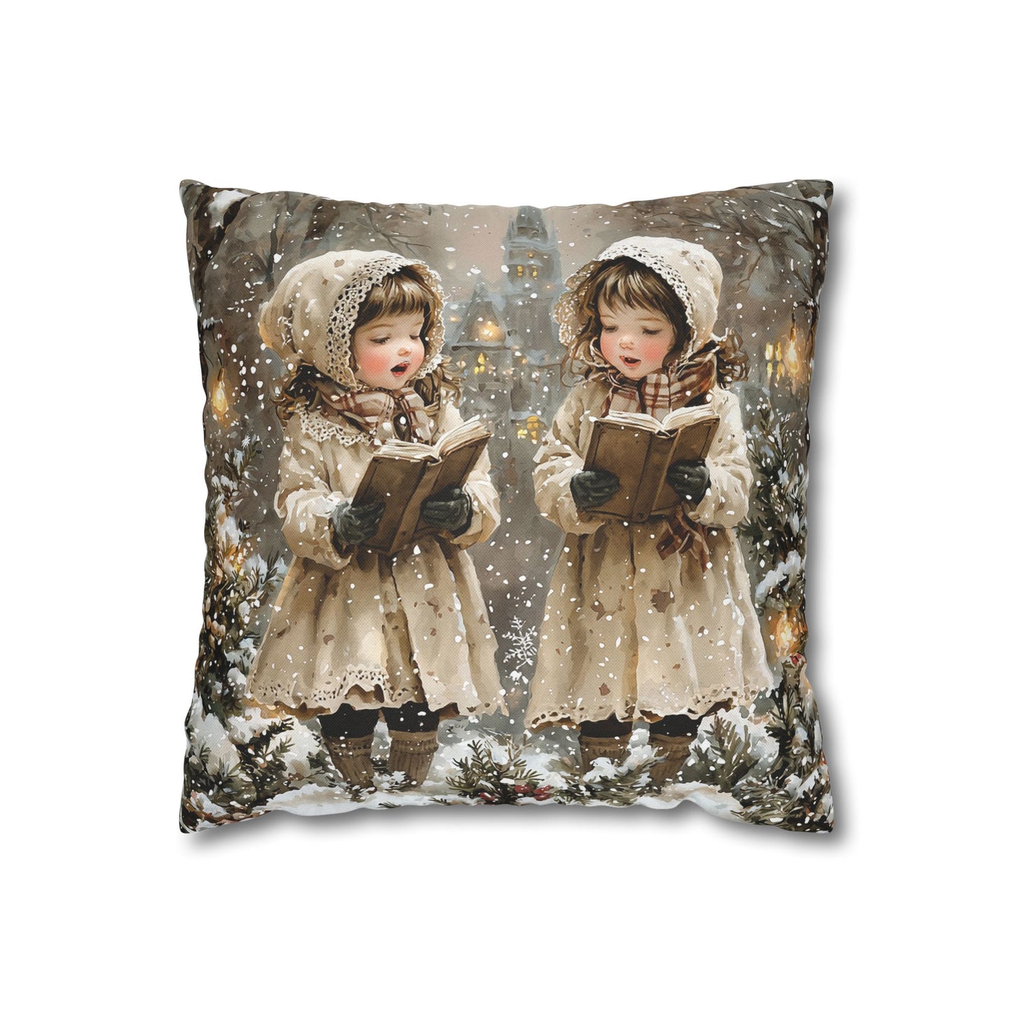 Angelic Carolers Series Pillow Cover #3