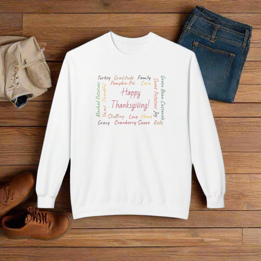 Happy Thanksgiving Fleece Sweatshirt