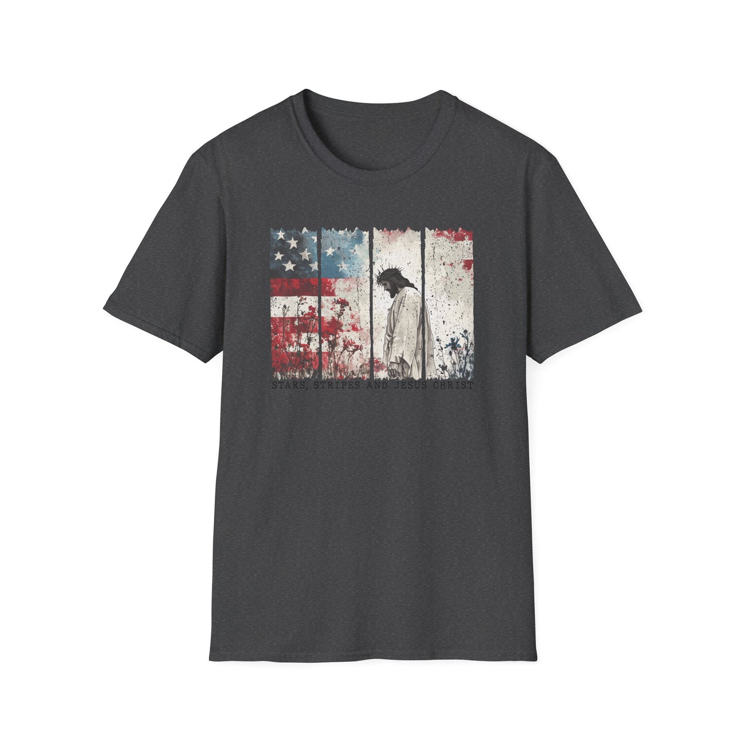 Jesus, Stars & Stripes Softstyle T-shirt