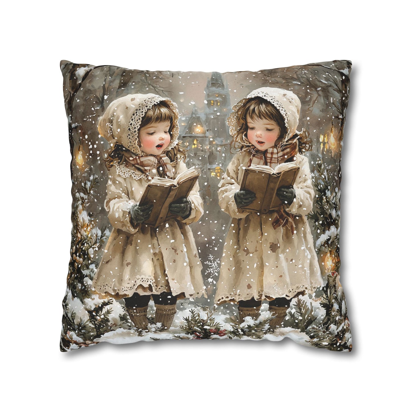 Angelic Carolers Series Pillow Cover #3