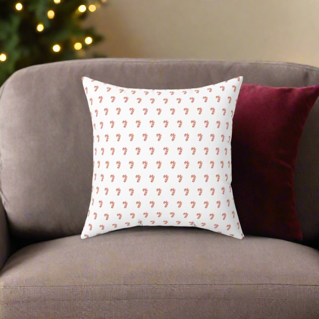 Candy Cane Cookie Throw Pillow