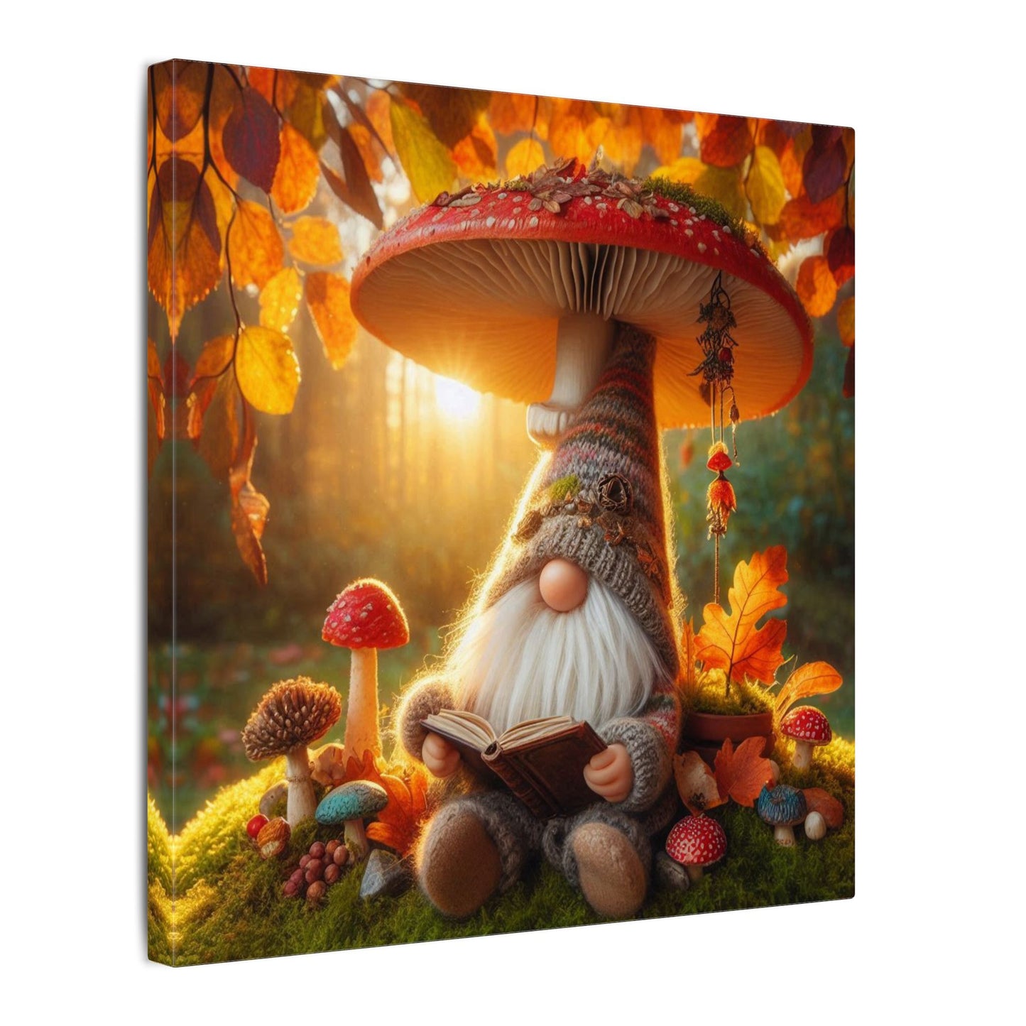 Autumn Gnome Canvas Wall Art