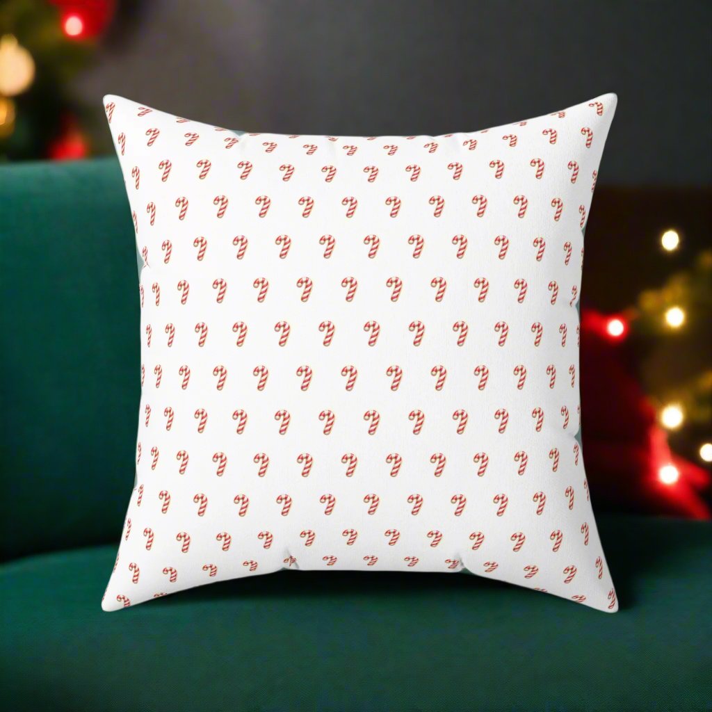 Candy Cane Cookie Throw Pillow