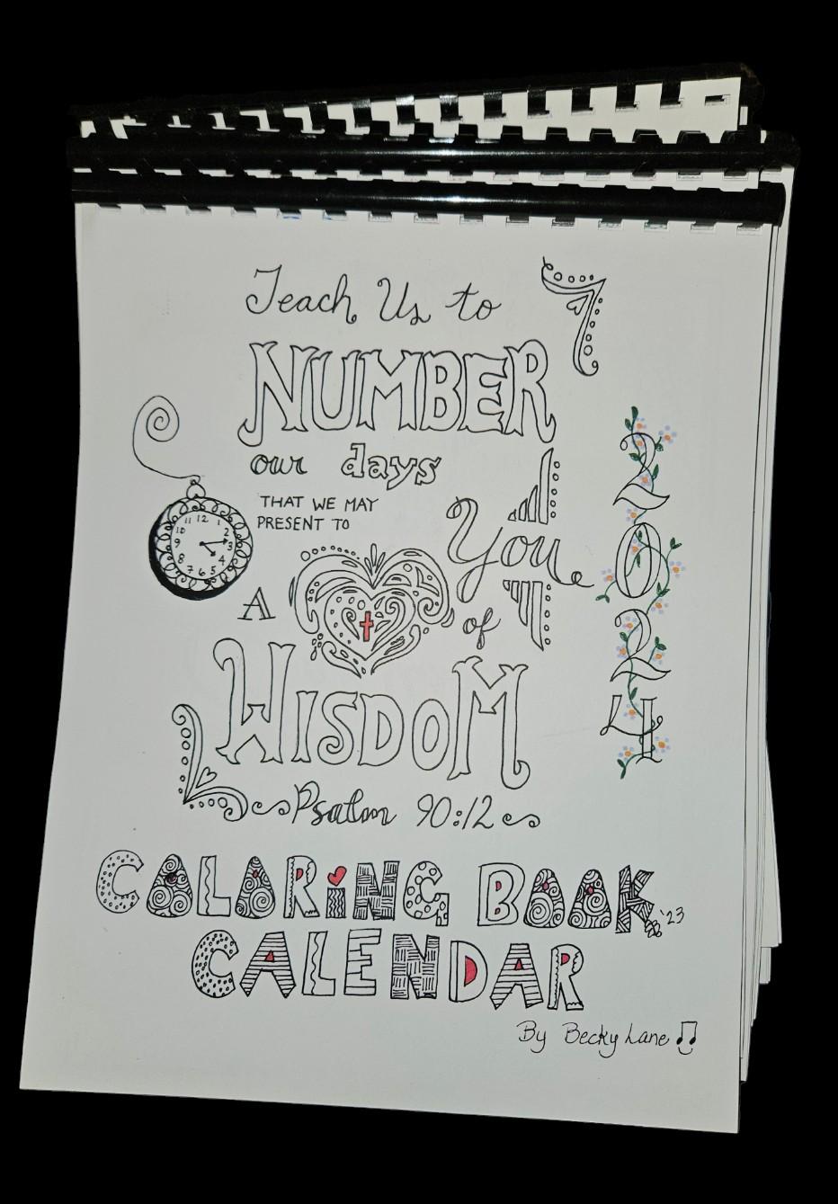 Coloring Book Calendar 2024