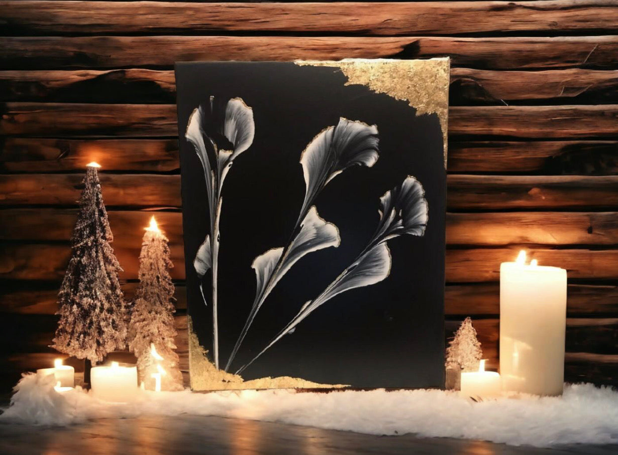 Black and Gold Cala Lilies