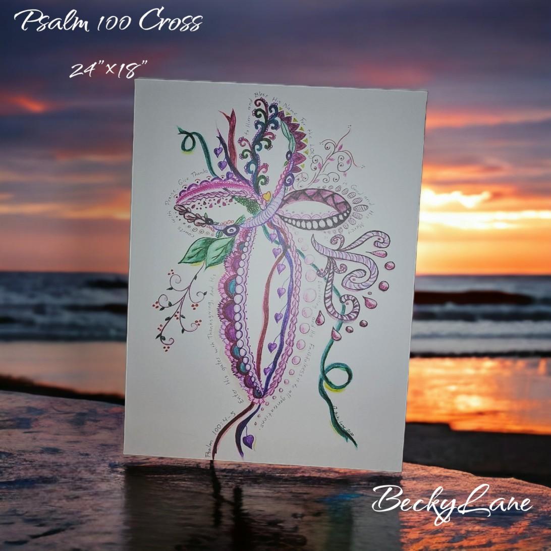 Psalm 100 Cross Tangle